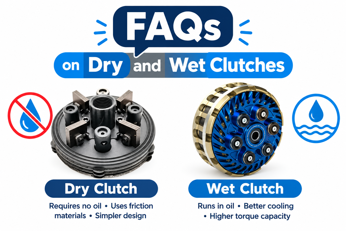 FAQs on Dry and Wet Clutches Infographic