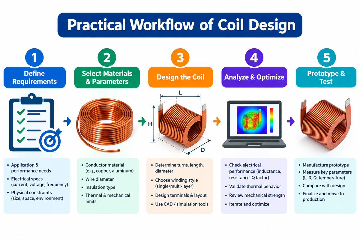 Flat Air Core Coil Practical Workflow of Coil Design