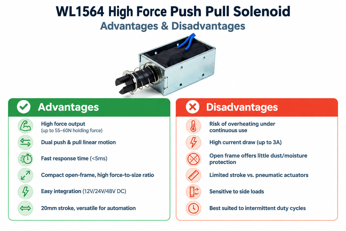 High Force Push Pull Solenoid Advantage and Disadvantage
