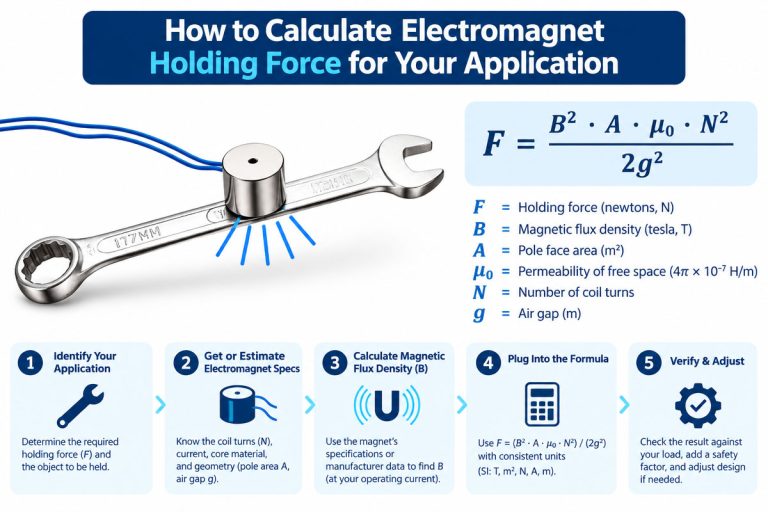 Paano Kalkulahin ang Puwersang Hawak ng Elektromagnet para sa Iyong Aplikasyon