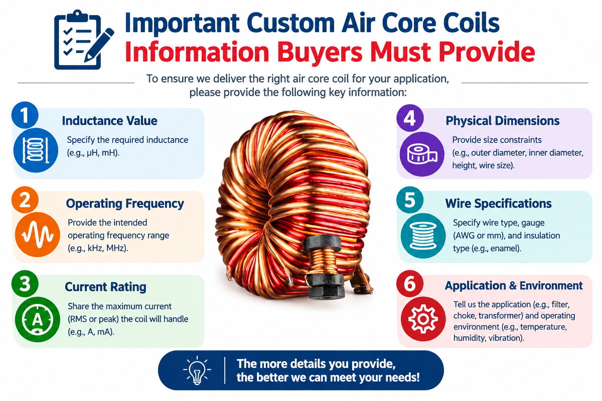 mportant Custom Air Core Coils information buyers must Provide