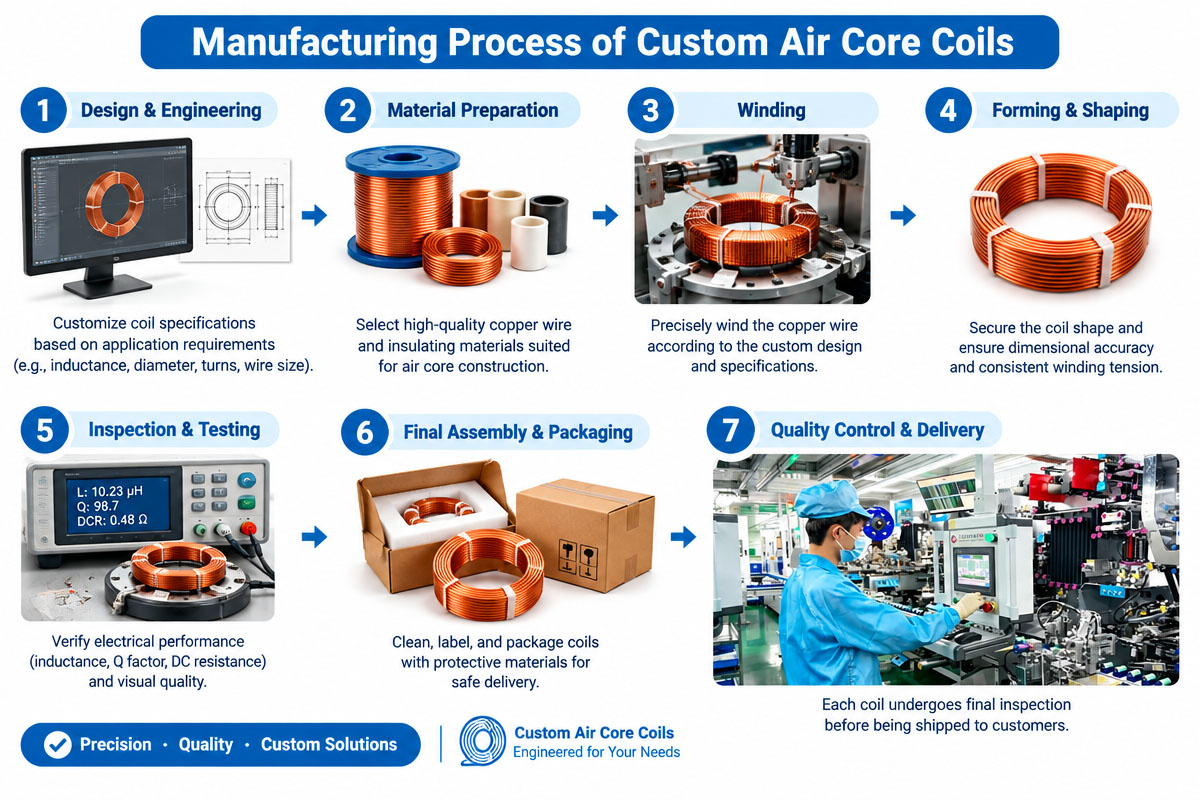 Manufacturing Process of Custom Air Core Coils