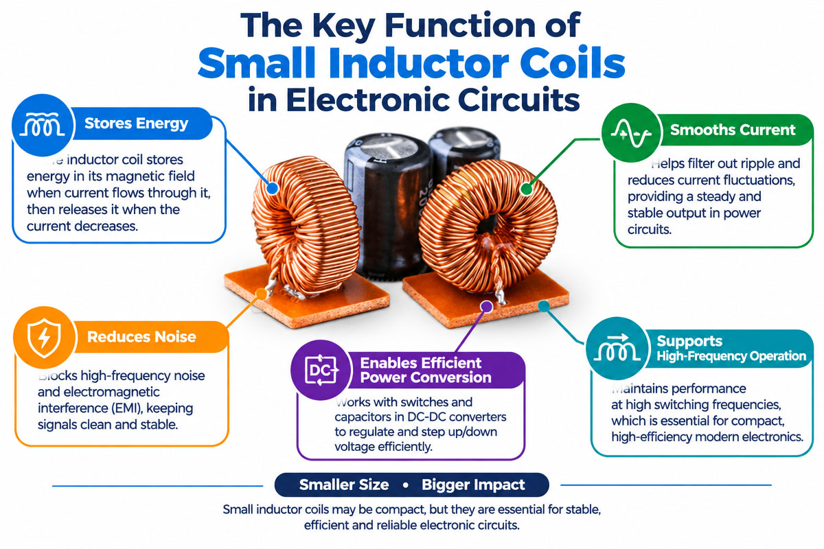 The key function of a small inductor coil in electronic circuits