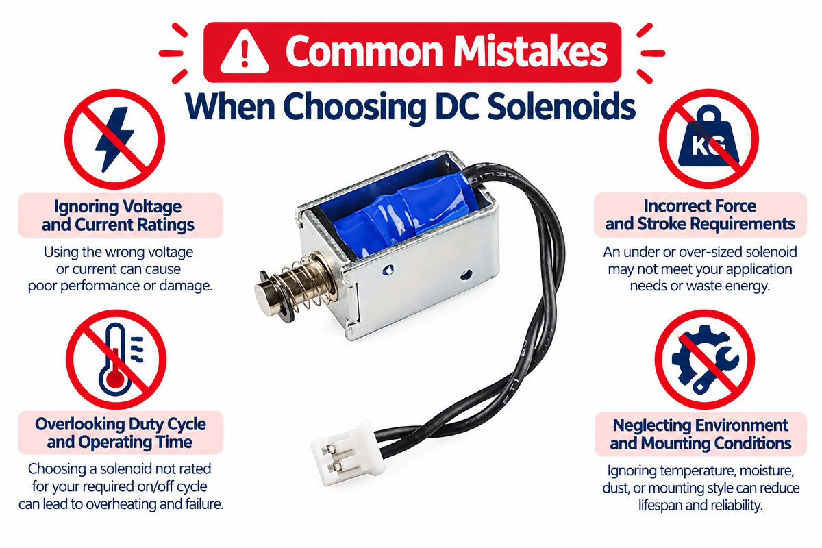 Tips to Avoid Common Mistakes When Choosing DC Solenoids