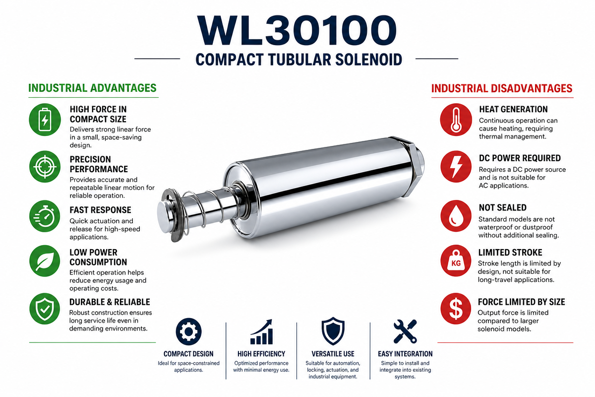 Mga kalamangan at kawalan ng Compact Tubular Solenoid