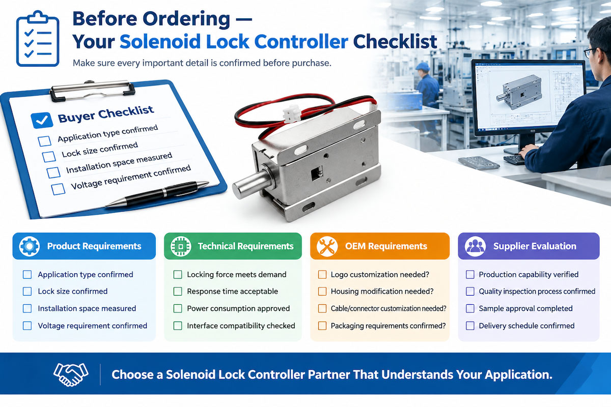 Custom Solenoid Lock Controller Buyer Checklist
