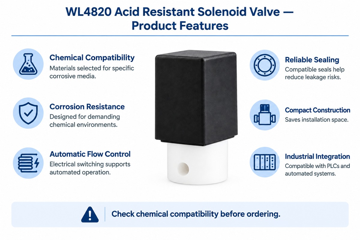 Acid Resistant Solenoid Valve Chemical Process Handling