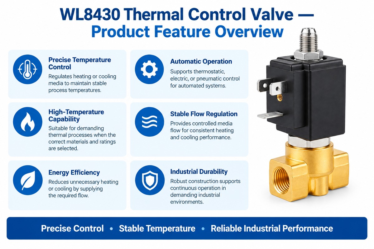 Thermal Control Valve Industrial Water Temperature Flow