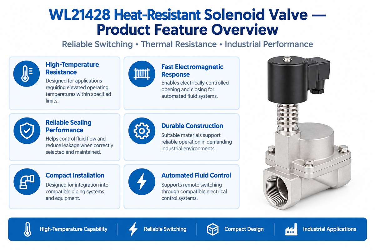 Heat-Resistant Solenoid Valve for Gas Control Systems