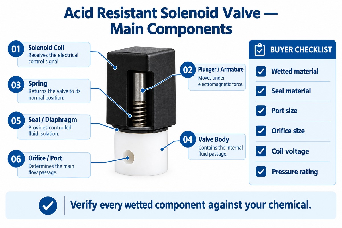 Acid Resistant Solenoid Valve Chemical Process Supplier