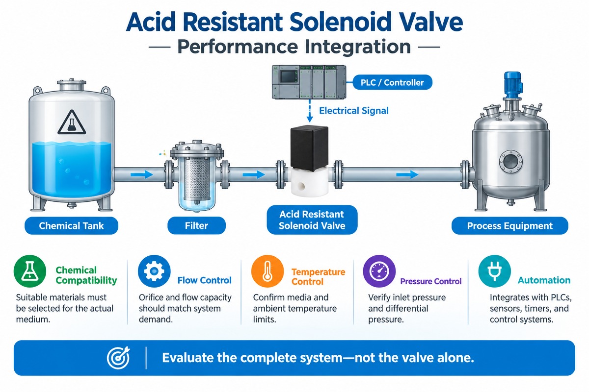 Acid Resistant Solenoid Valve Industrial Flow Equipment