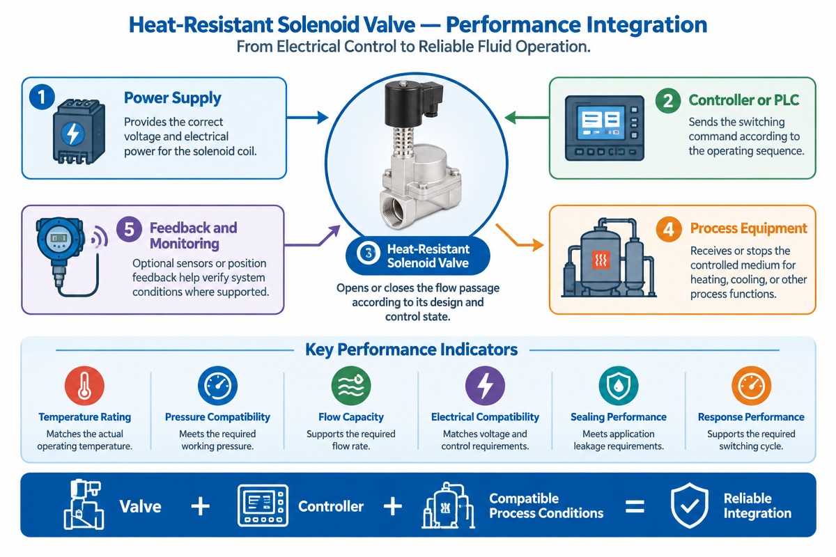 Heat-Resistant Solenoid Valve for Industrial Heating