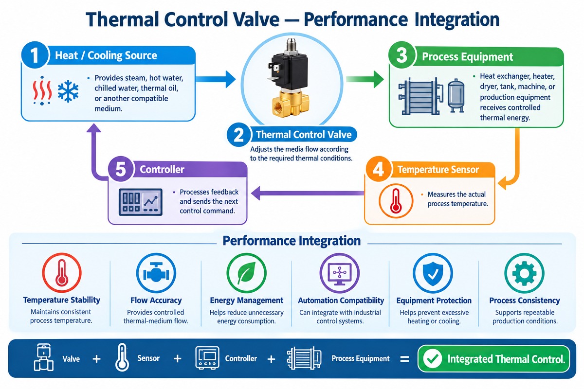 Thermal Control Valve Industrial Steam Water Regulation