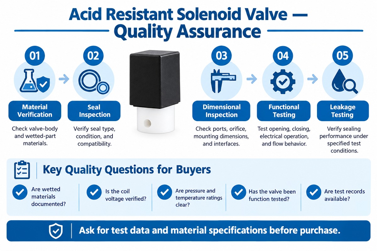 Acid Resistant Solenoid Valve Industrial Acid Treatment