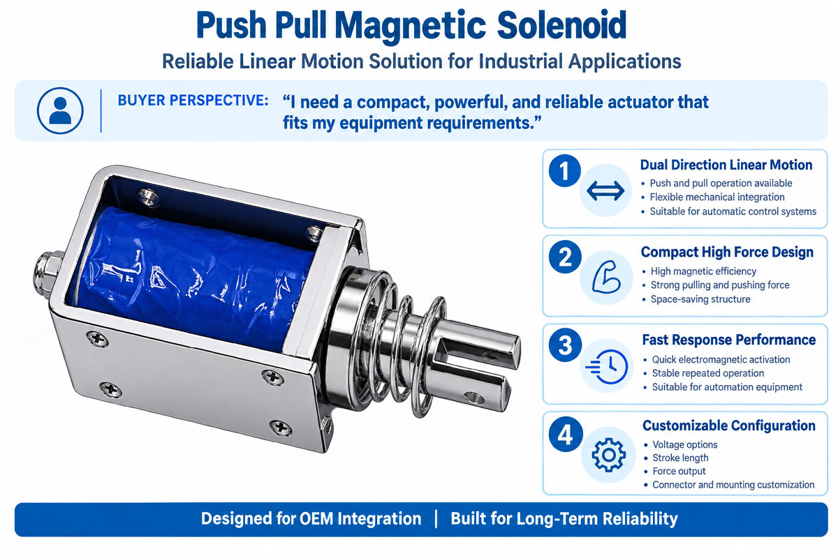 Push Pull Magnetic Solenoid Product Feature Overview