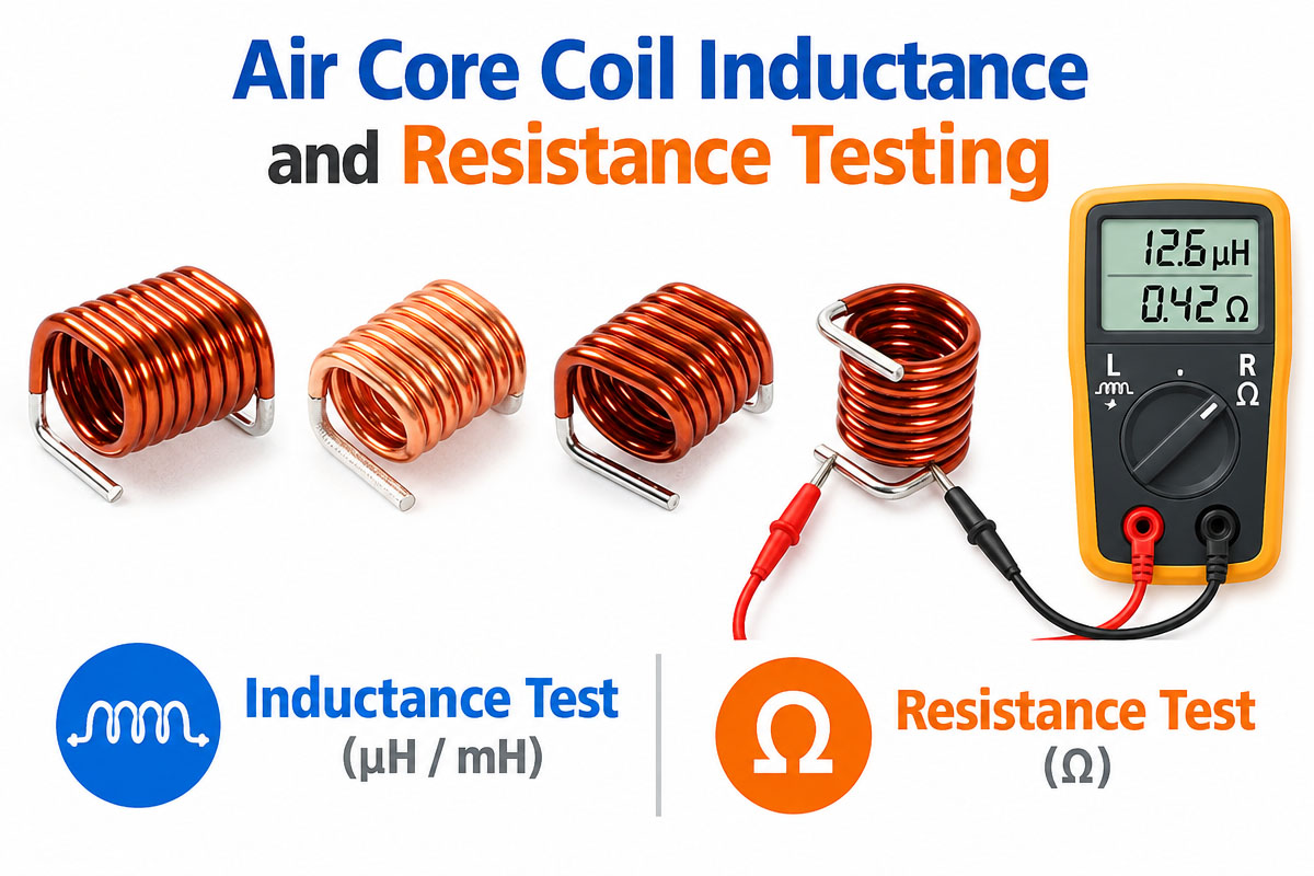 Air Core Coil Inductance and Resistance Testing