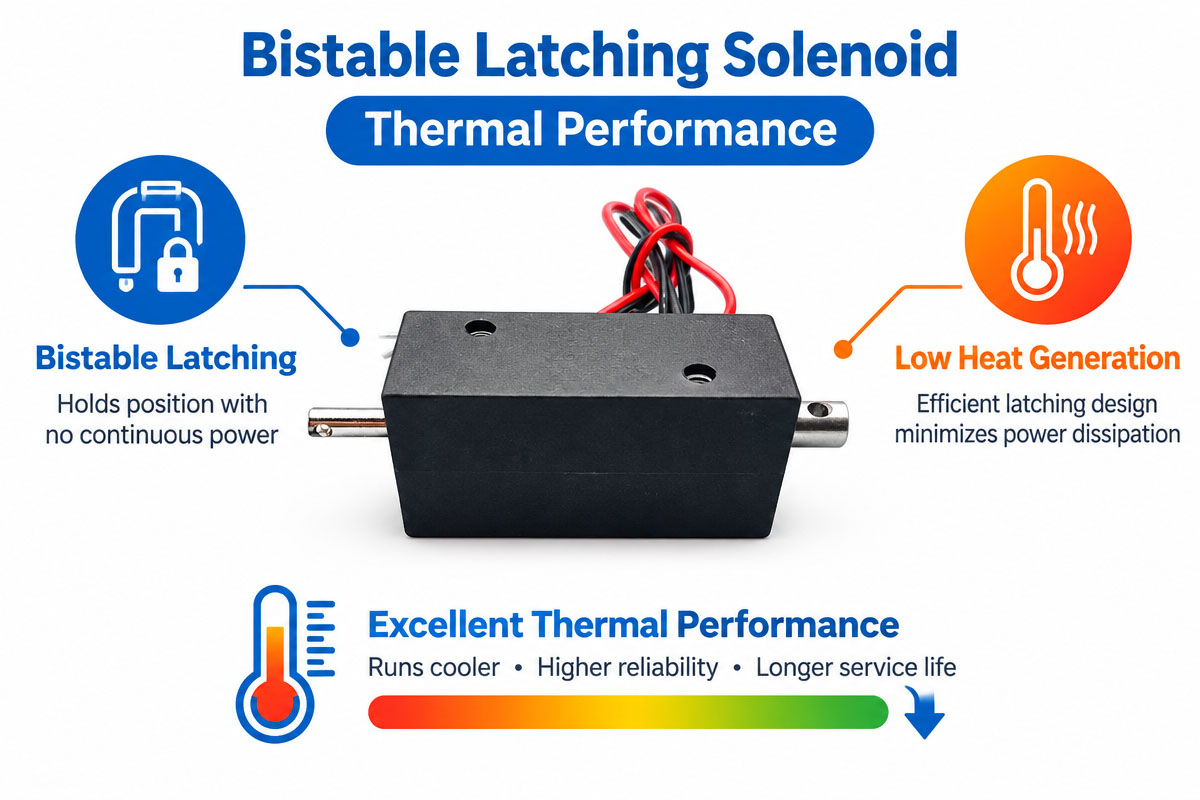 Pagganap ng Thermal ng Bistable Latching Solenoid