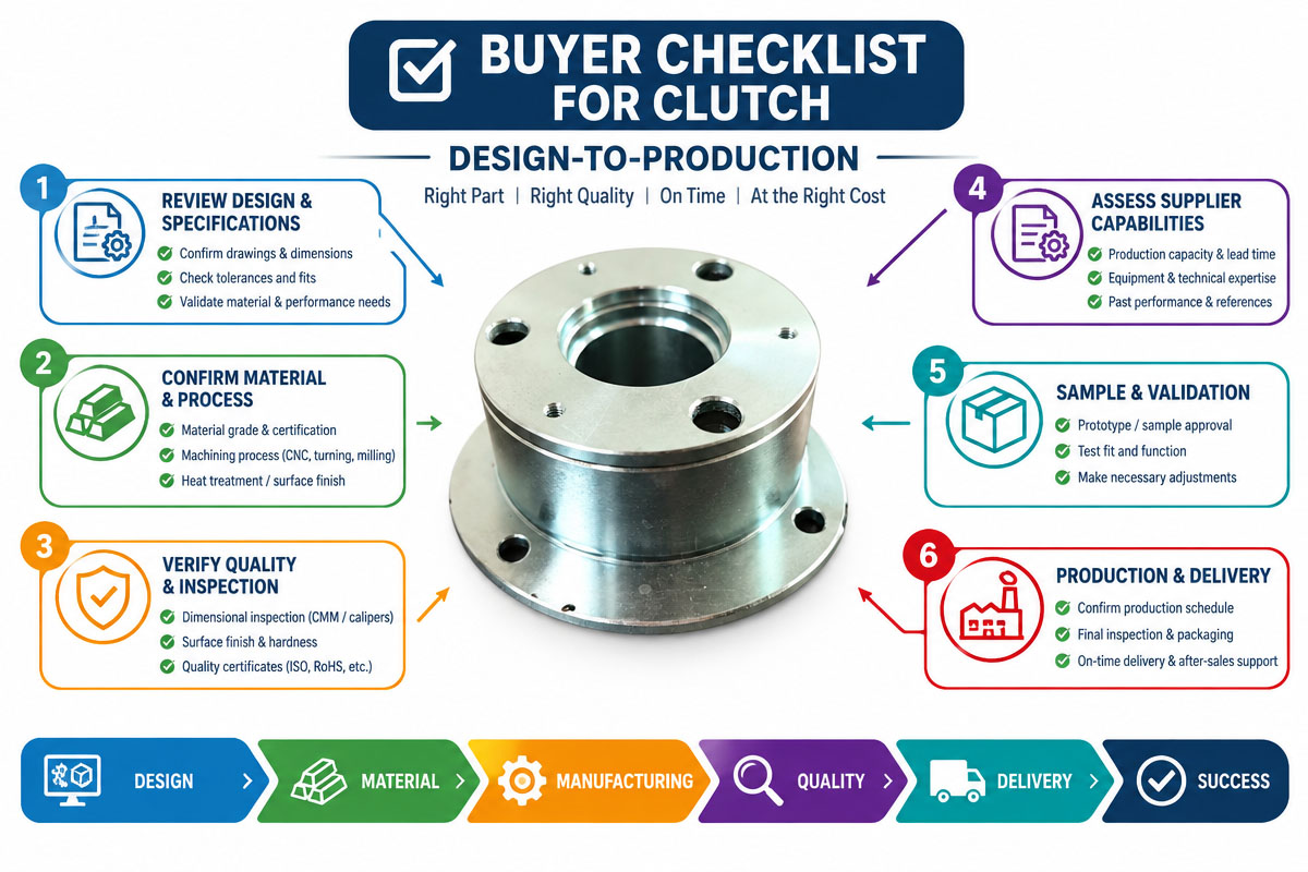 Buyer checklist for clutch Design-to-Production