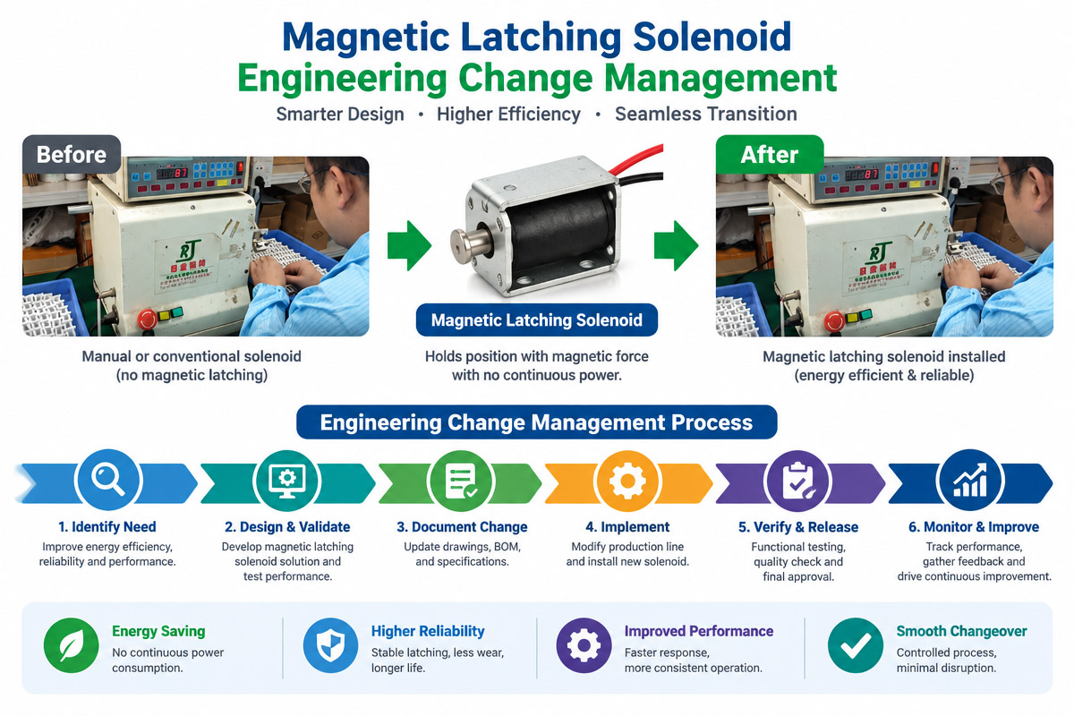 Custom Magnetic Latching Solenoid Engineering Change Management