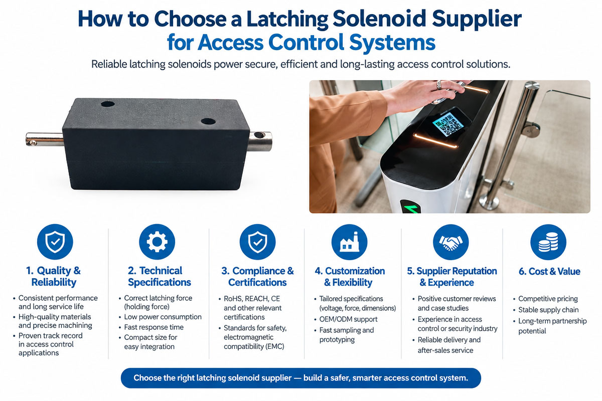 How to Choose a Latching Solenoid Supplier for Access Control Systems