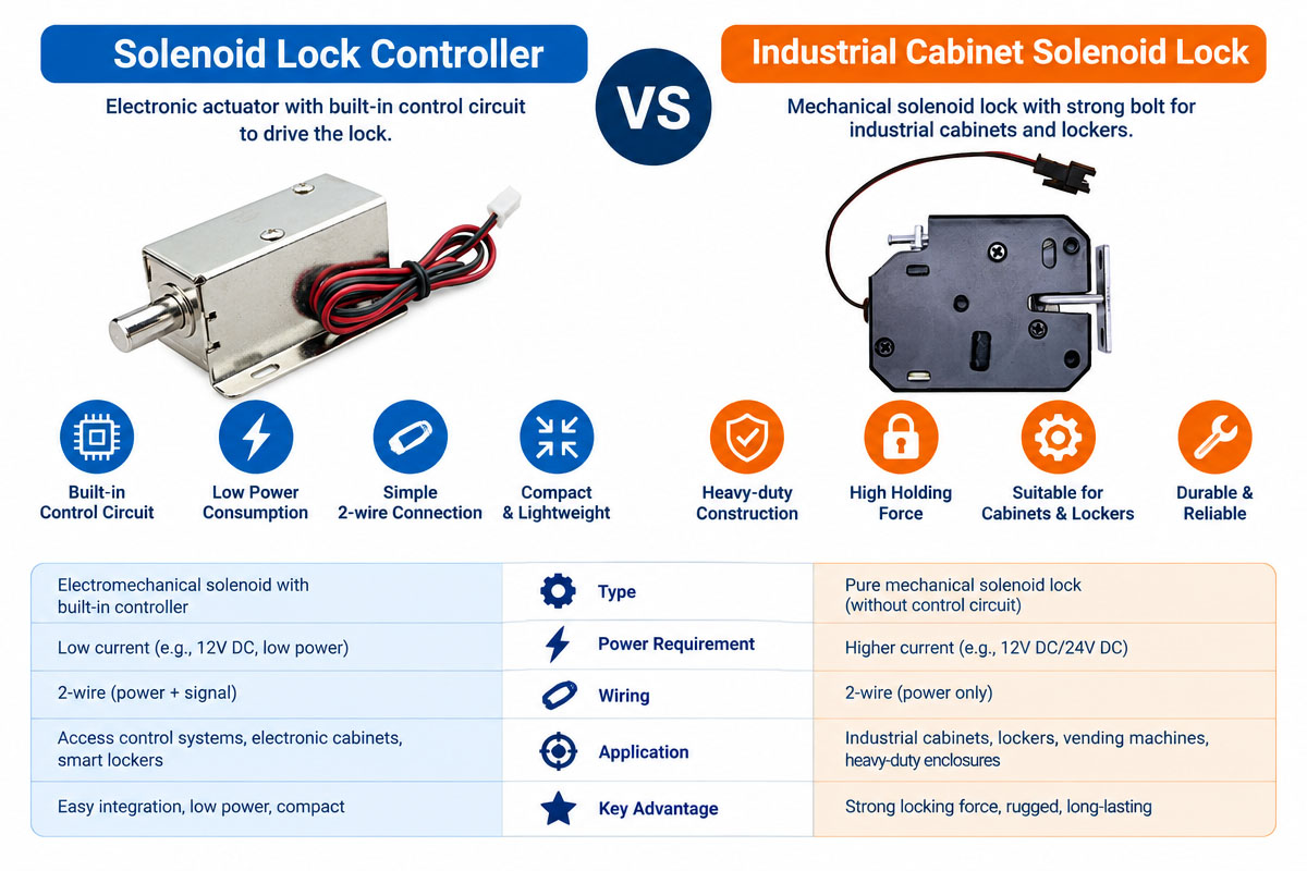 How to Choose the Solenoid Lock Controller VS Cabinet Solenoid Lock