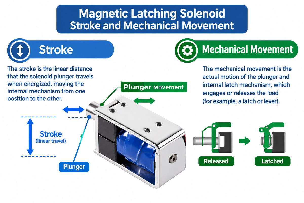 Magnetic Latching Solenoid Stroke and Mechanical Movement Checking