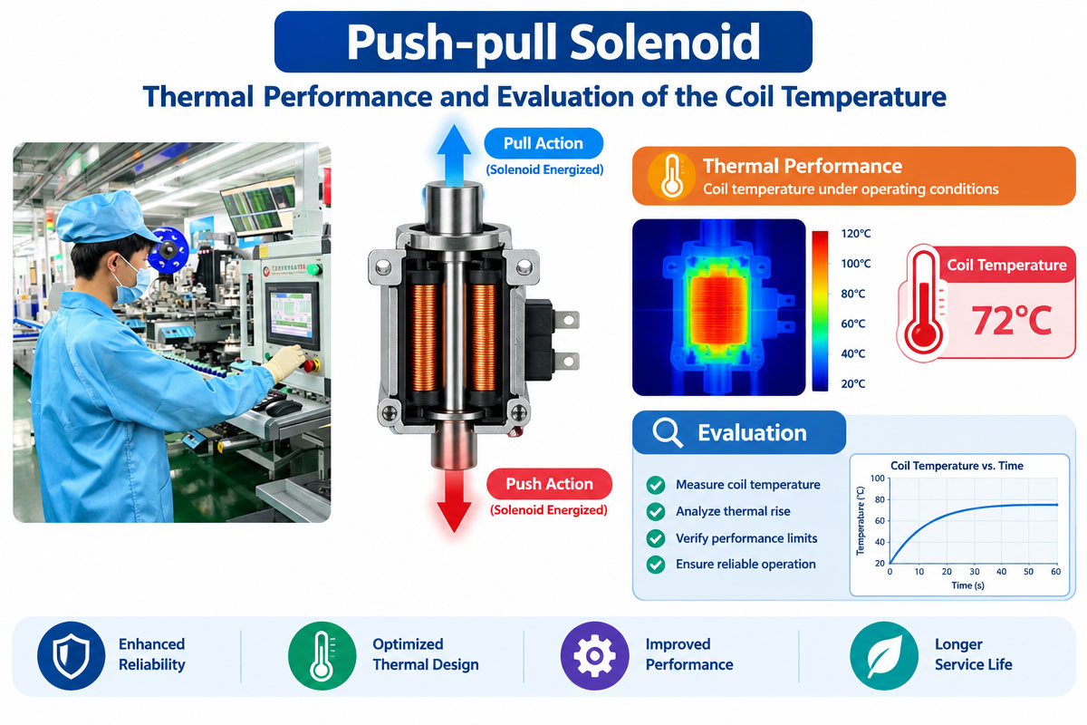 Push-pull Solenoid Thermal Performance evaluation