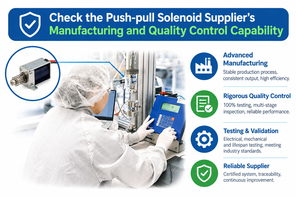 check the push-pull solenoid supplier's manufacturing and quality capability